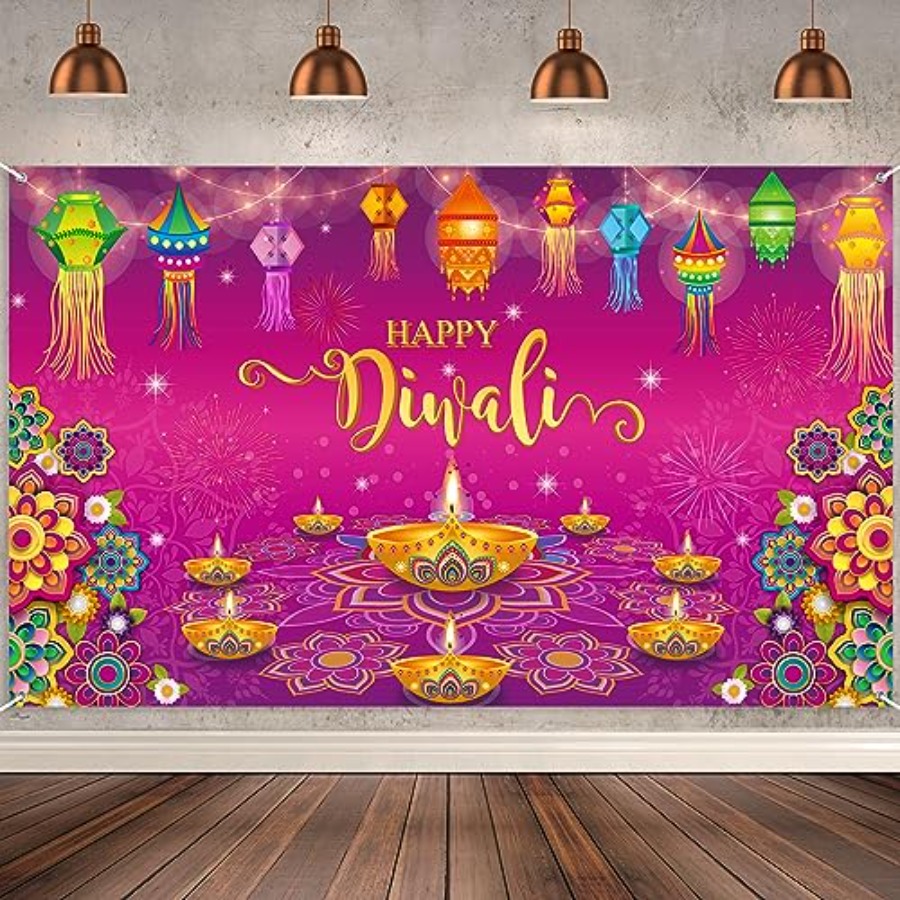 Lighting Decoration For Diwali - Bannière décorative Joyeux Diwali pour la