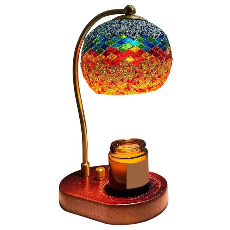 Wax Melter Electric - Lampe chauffe-bougie électrique en verre teinté