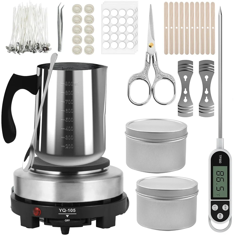 Wax Melter Electric - Pot verseur de bougies avec plaque