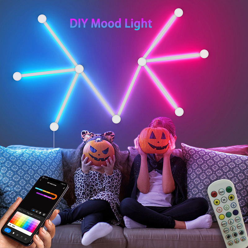 Lighting Decor For Bedroom - Applique murale RGB intelligente, connexion APP
