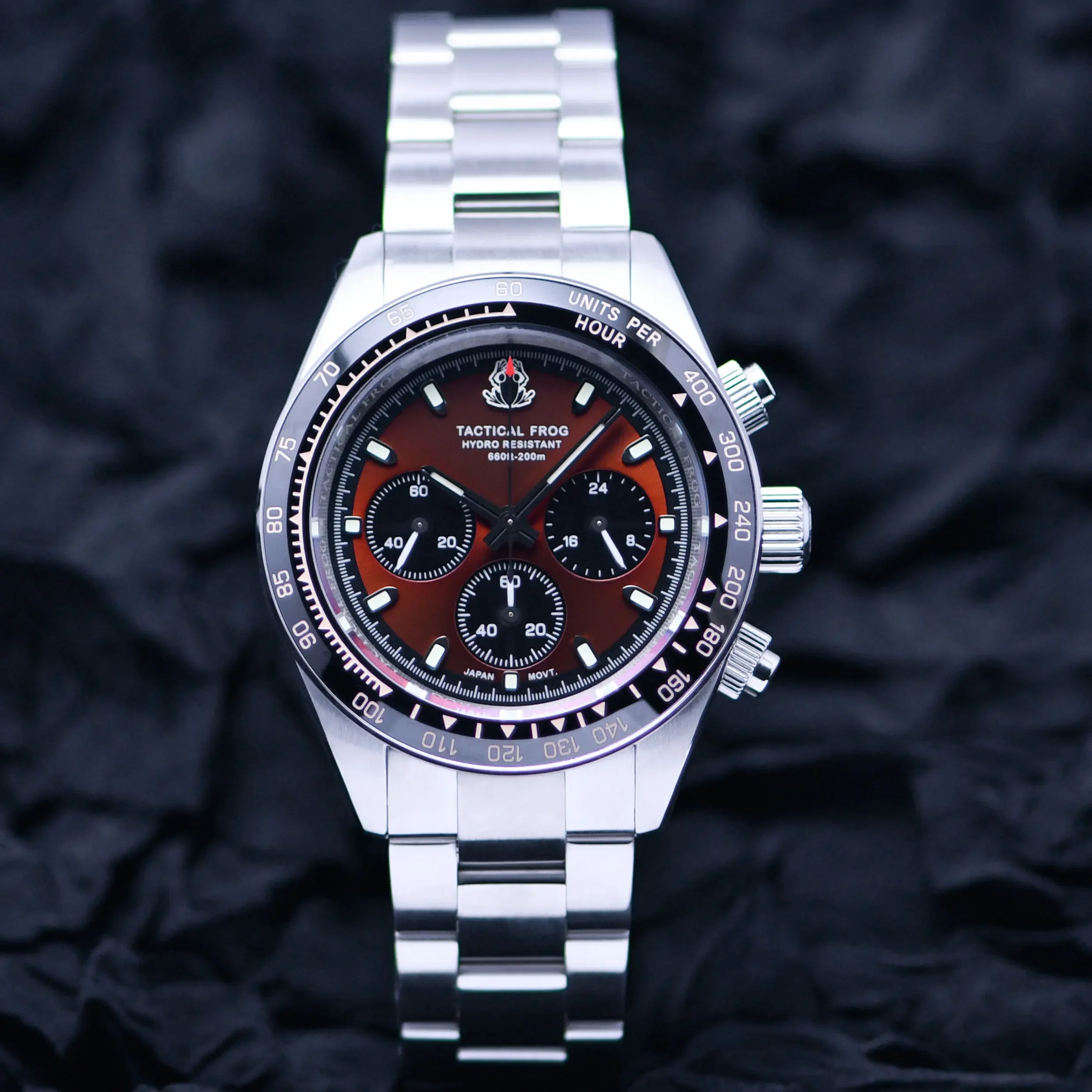 Lantern Paper Solar - Montre tactique grenouille 41mm pour hommes,