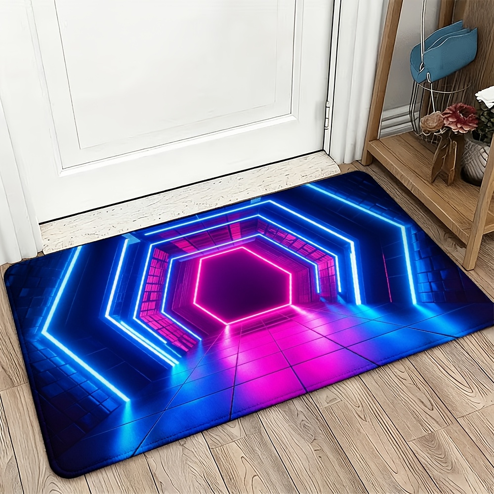 Lighting Effect Home Decor - Tapis de porte à effet néon