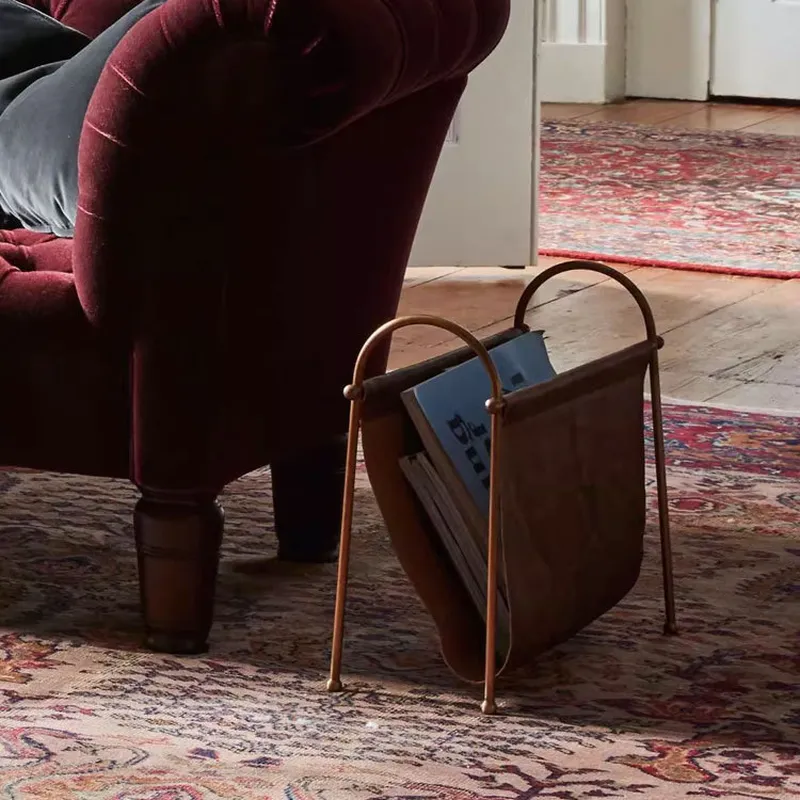 Lighting And Decor Magazine - Porte-revues Rétro Nostalgique en Cuir et