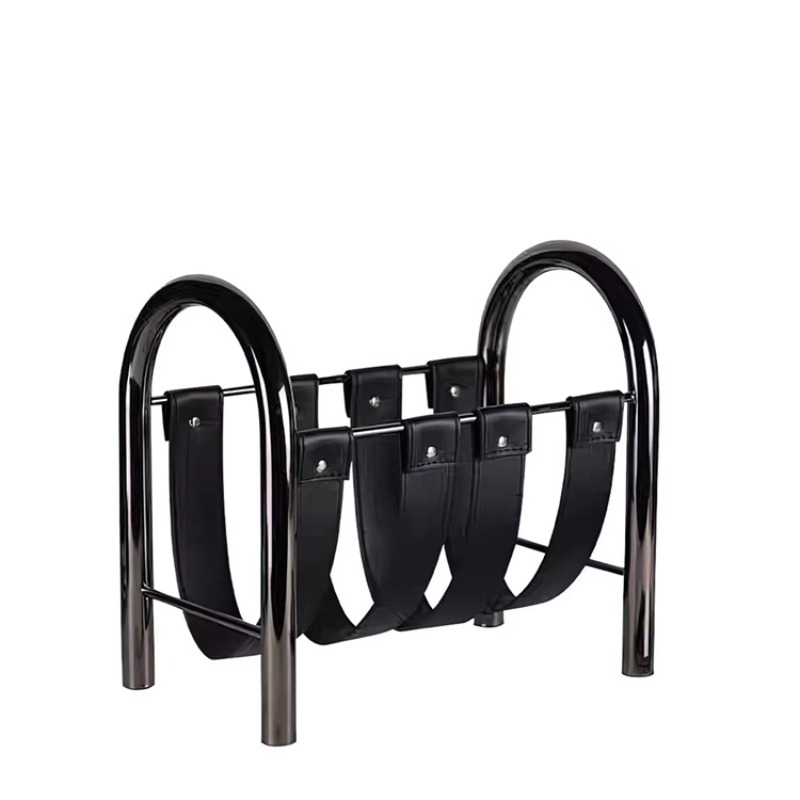 Porte-revues en cuir et métal  - Lighting And Decor Magazine avis et prix
