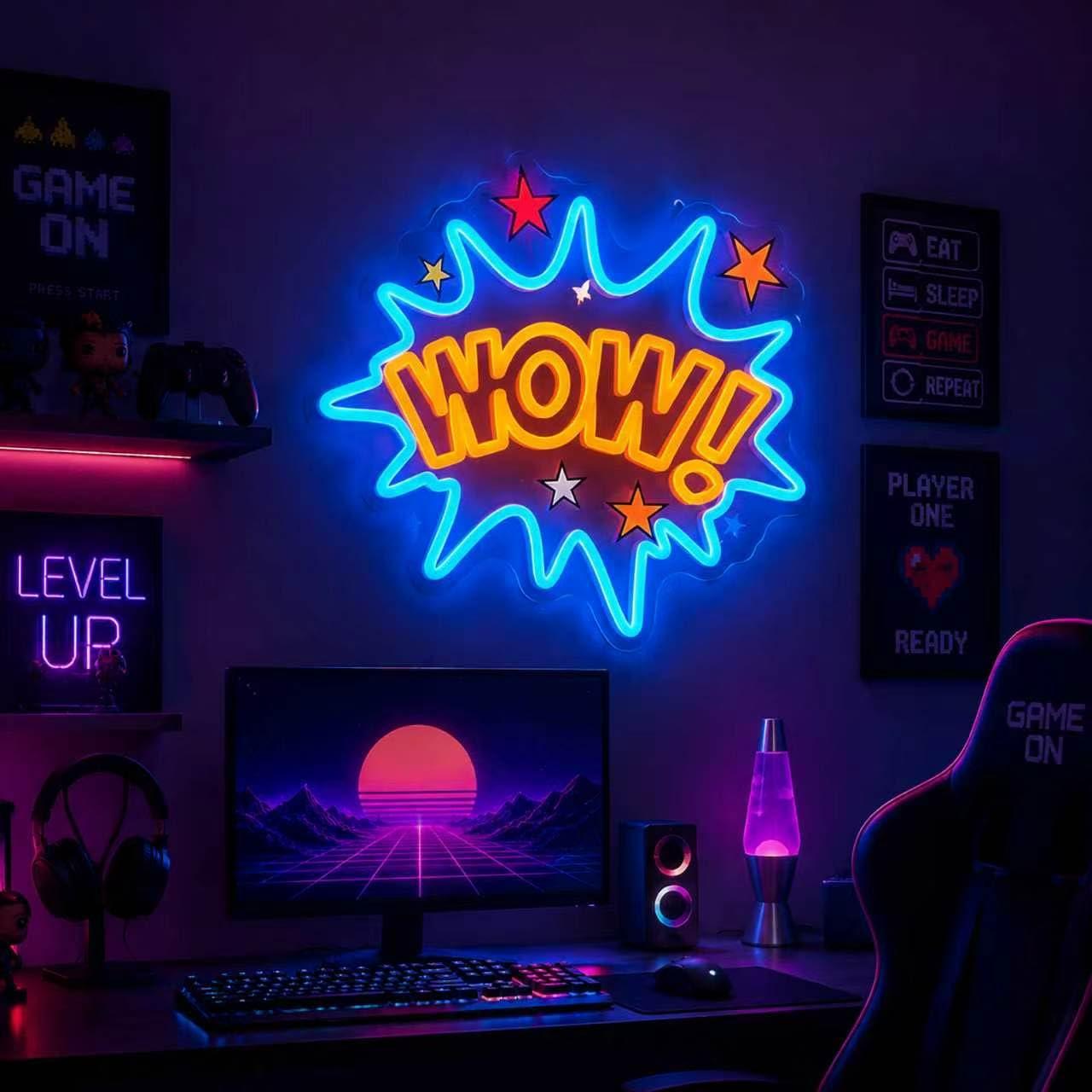 WOW Neon Sign – Lumières LED n - Lighting Decor Wow avis et prix