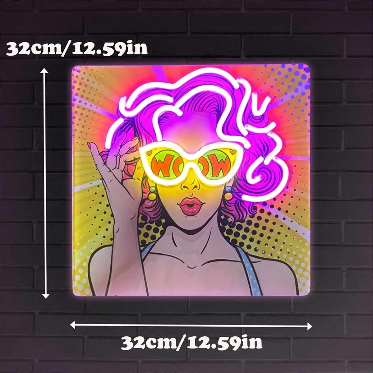 Wow Lady Pop Art LED enseigne  - Lighting Decor Wow avis et prix