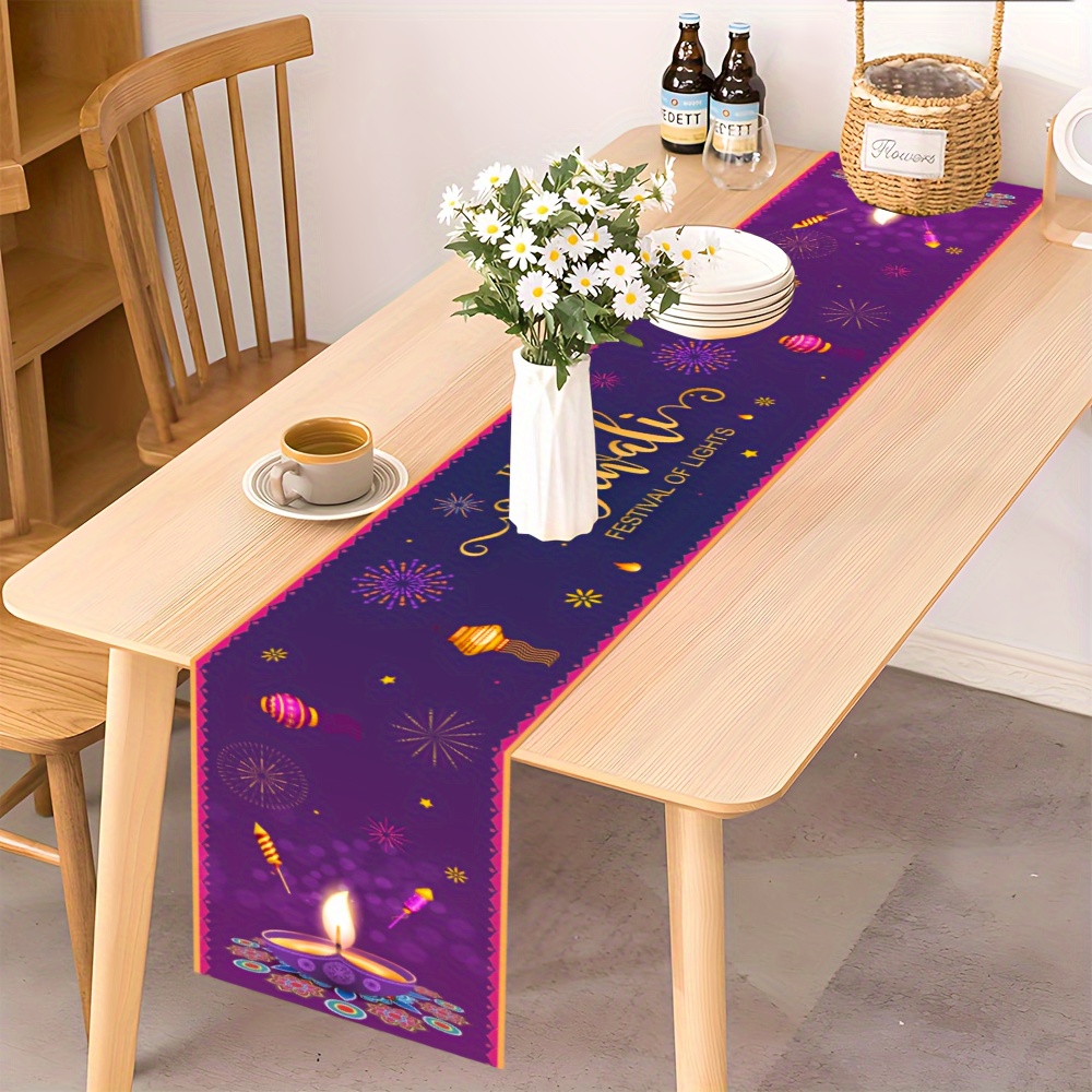 Chemin de table en lin pour le - Lighting Decoration For Diwali avis et prix