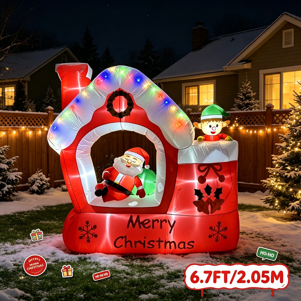 Décoration de jardin gonflable - Santa'S Elves Holiday Lighting & Decor Llc avis et prix