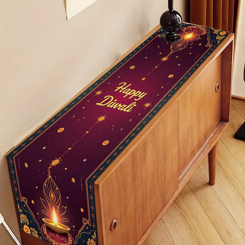 Chemin de table en lin pour le - Lighting Decoration For Diwali avis et prix