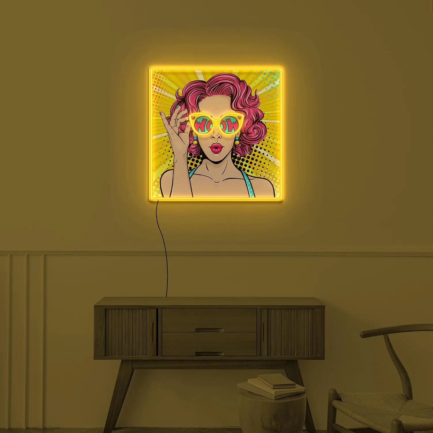 Enseigne néon LED Wow Lady UV  - Lighting Decor Wow avis et prix