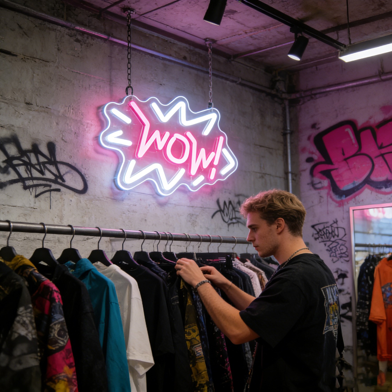 Enseigne néon LED Wow Pop Art, - Lighting Decor Wow avis et prix