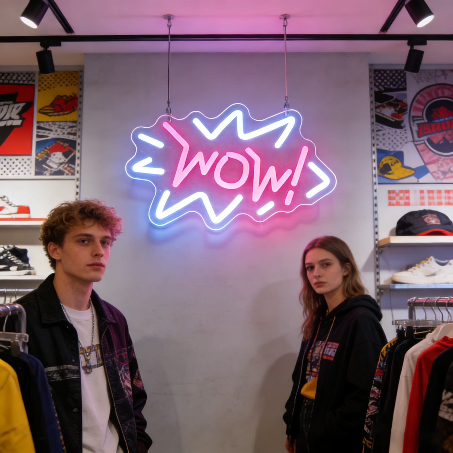Enseigne néon LED Wow Pop Art, - Lighting Decor Wow avis et prix