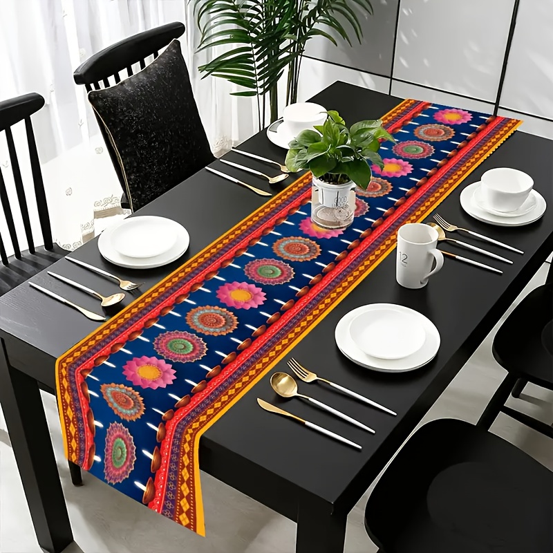Chemin de table en lin pour le - Lighting Decoration For Diwali avis et prix