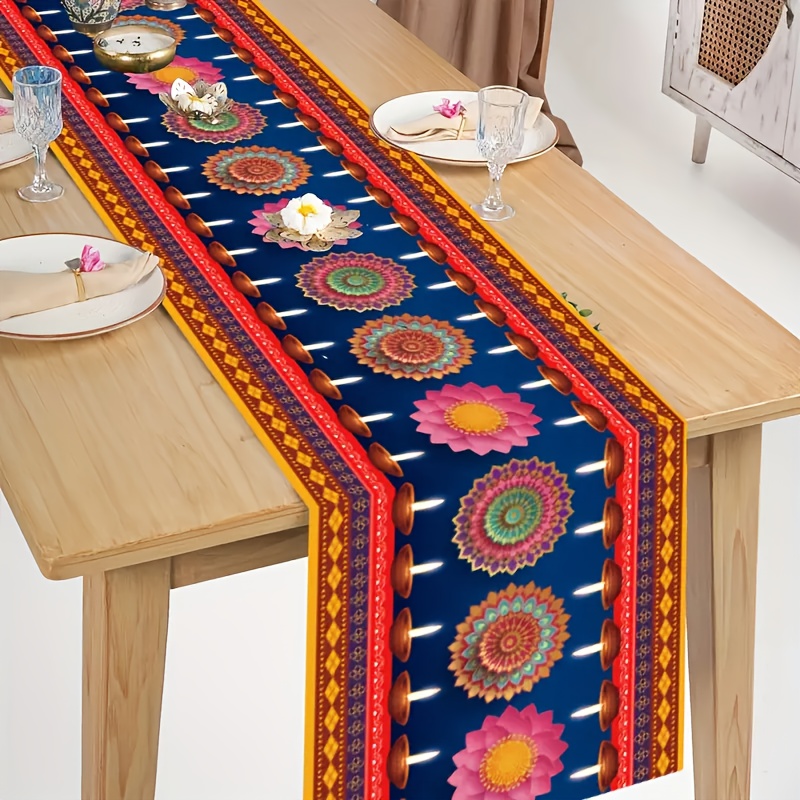 Chemin de table en lin pour le - Lighting Decoration For Diwali avis et prix