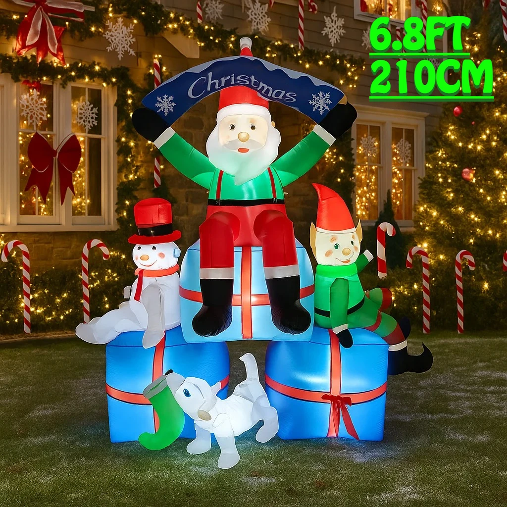 Bonhomme de neige gonflable de - Santa'S Elves Holiday Lighting & Decor Llc avis et prix