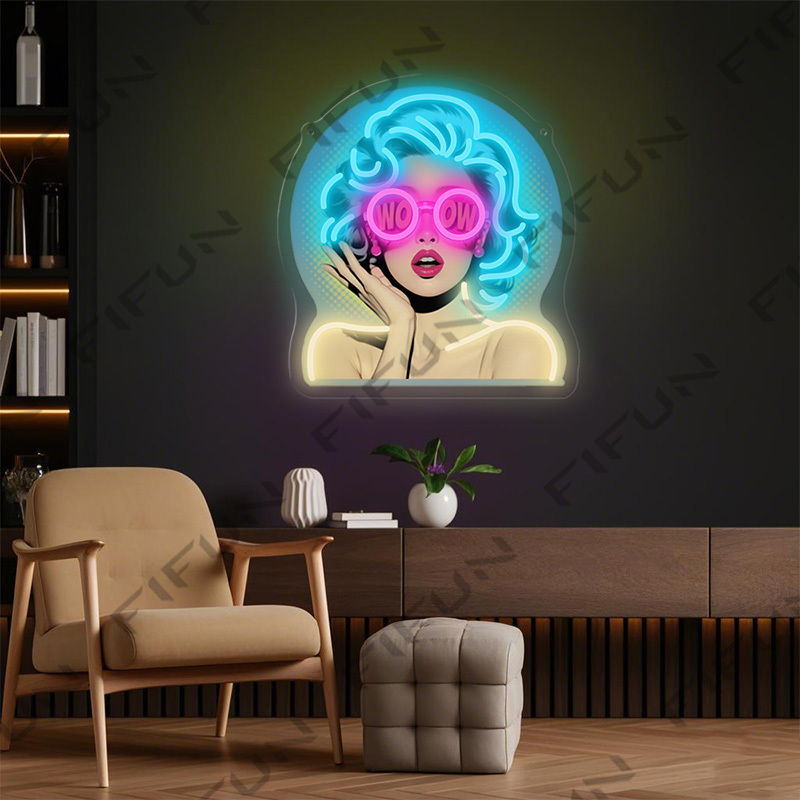 Enseigne néon WOW Curl Girl, a - Lighting Decor Wow avis et prix