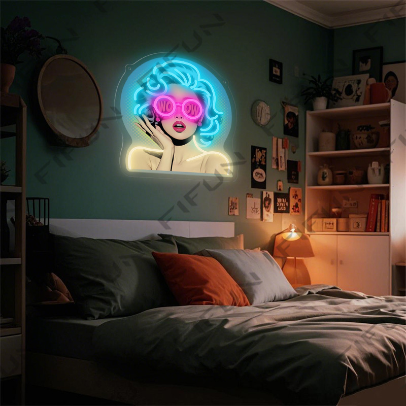 Enseigne néon WOW Curl Girl, a - Lighting Decor Wow avis et prix