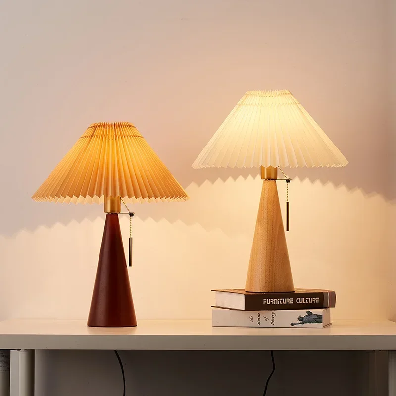 Lampe de table plissée rétro,  - Lighting Decor For Bedroom avis et prix