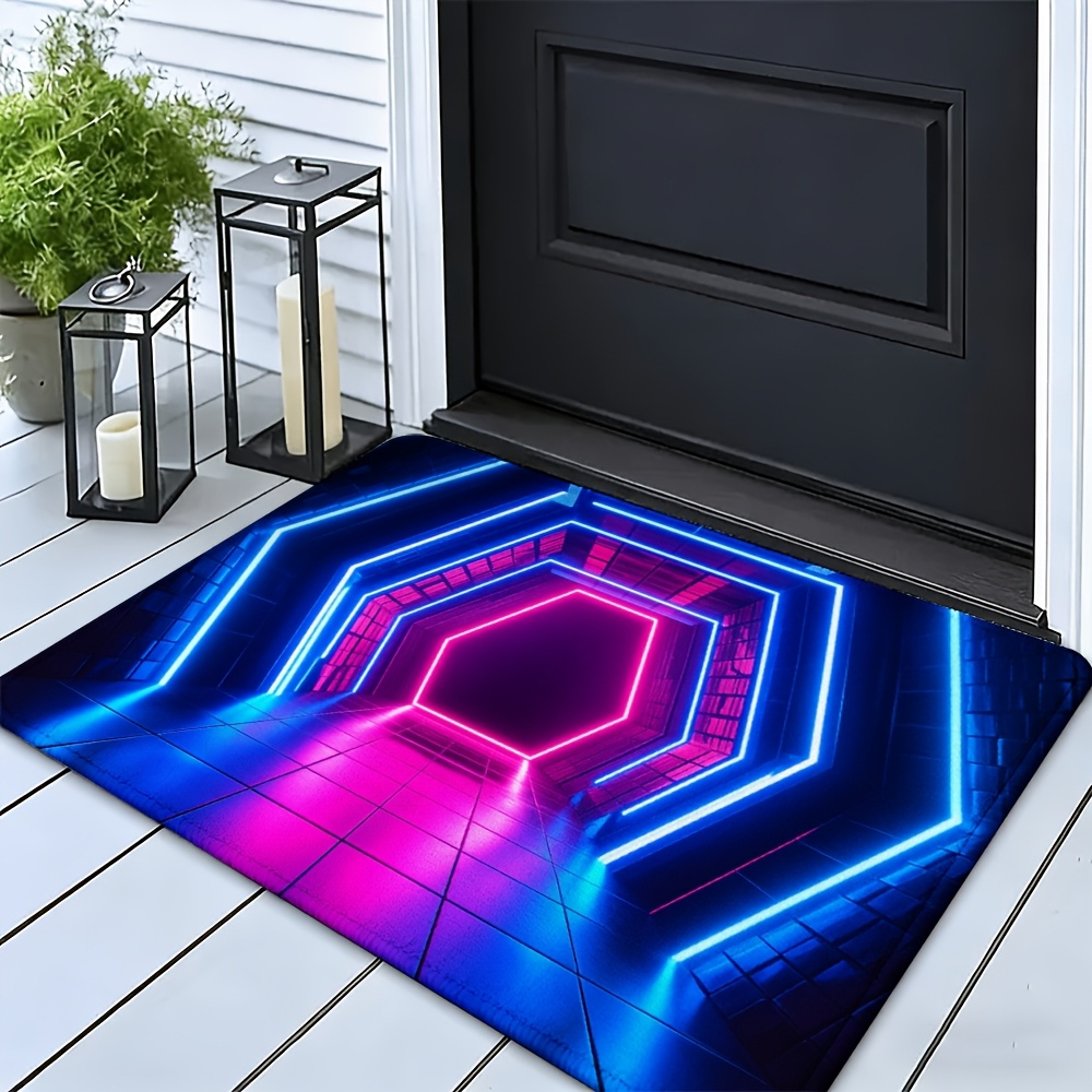 Tapis de porte à effet néon cy - Lighting Effect Home Decor avis et prix